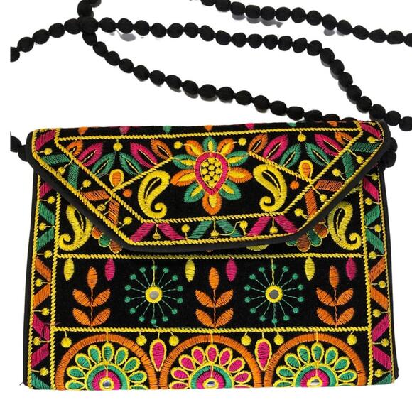 Indian Traditional Rajasthan Sling Clutch Bag, Elephant Art - Picture 2 of 6